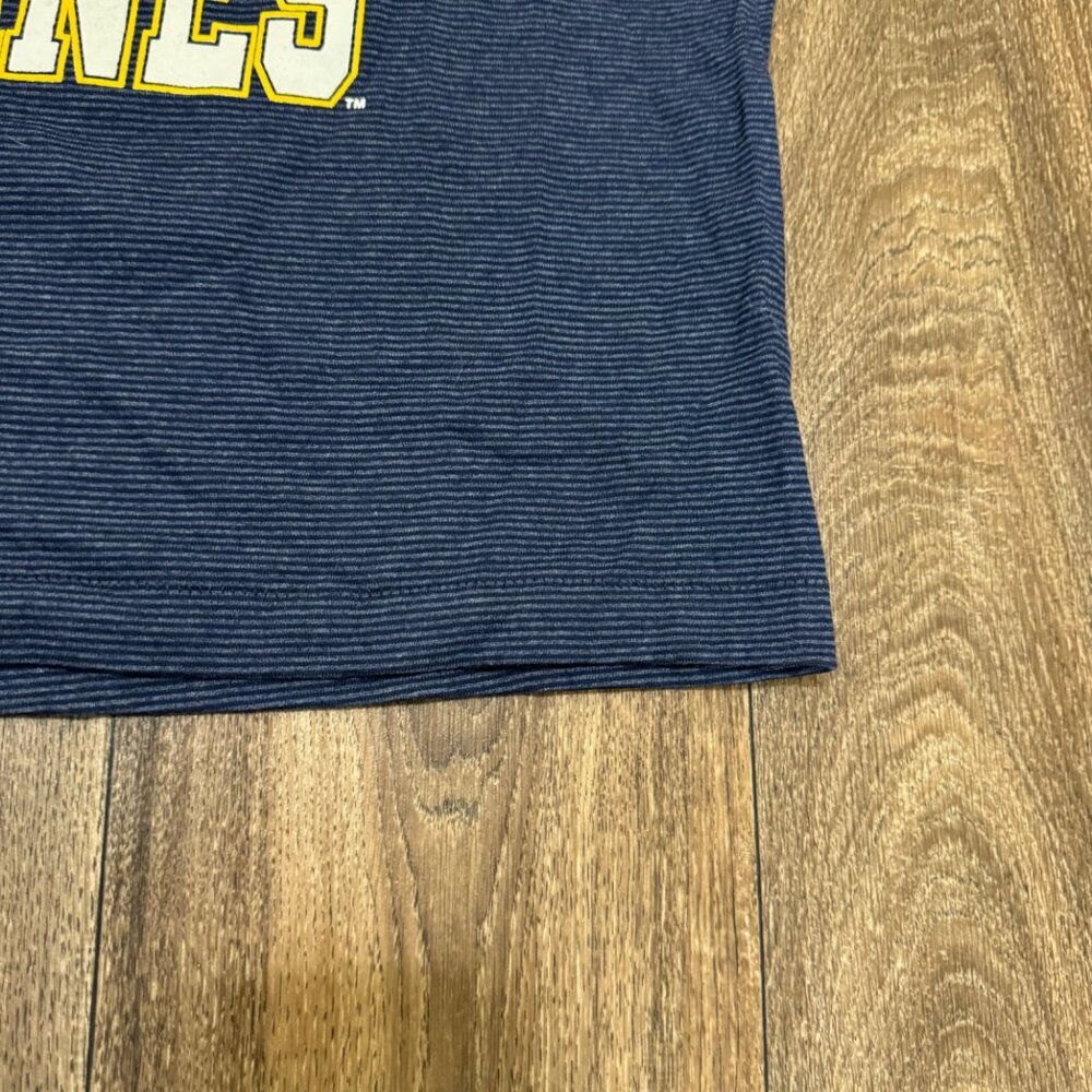 VTG Michigan Wolverines Shirt Men's XL Blue Striped Retro Sportswear 80s USA - Picture 10 of 12